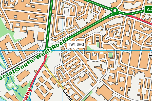 TW4 6HG map - OS VectorMap District (Ordnance Survey)