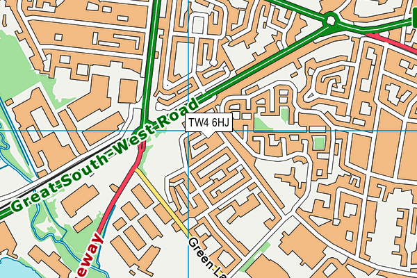 TW4 6HJ map - OS VectorMap District (Ordnance Survey)