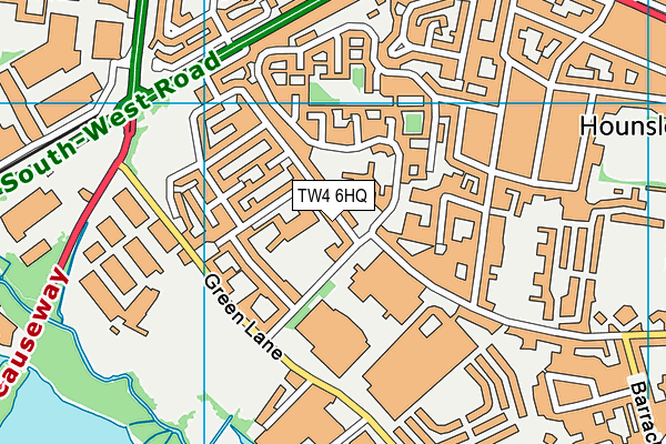 TW4 6HQ map - OS VectorMap District (Ordnance Survey)