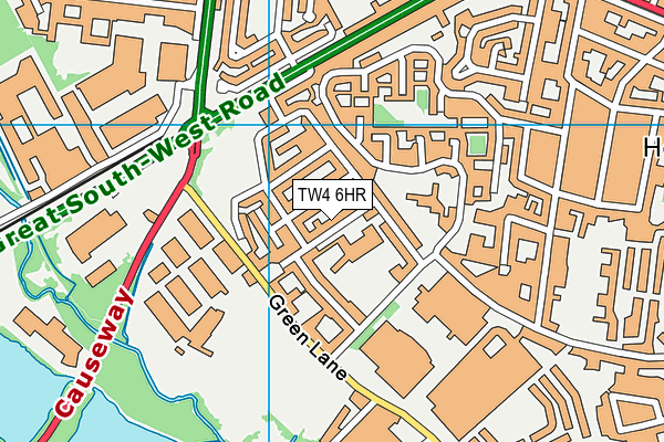 TW4 6HR map - OS VectorMap District (Ordnance Survey)