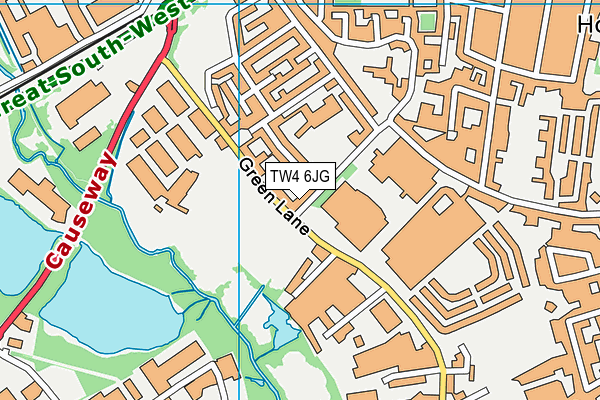TW4 6JG map - OS VectorMap District (Ordnance Survey)