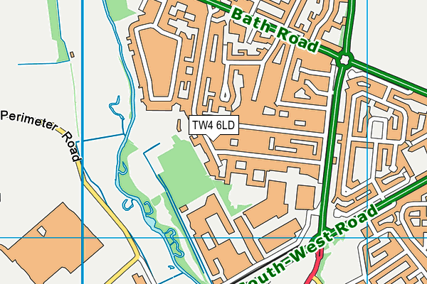 TW4 6LD map - OS VectorMap District (Ordnance Survey)