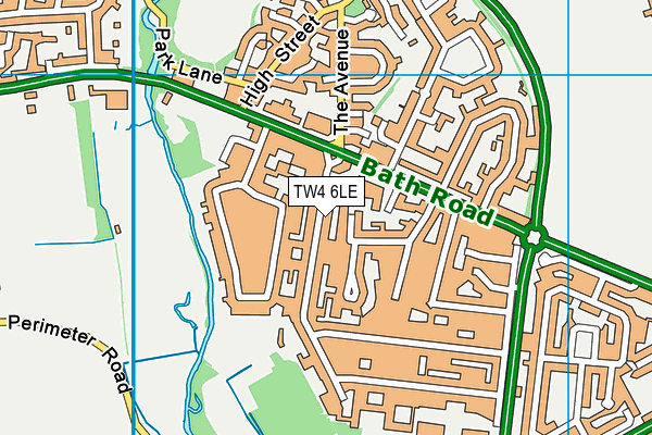 TW4 6LE map - OS VectorMap District (Ordnance Survey)