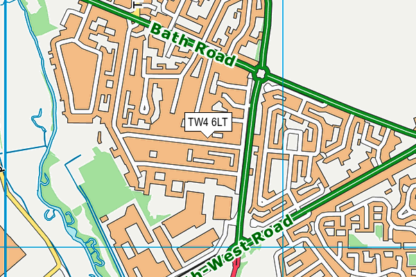 TW4 6LT map - OS VectorMap District (Ordnance Survey)