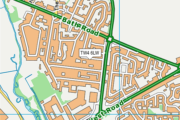 TW4 6LW map - OS VectorMap District (Ordnance Survey)