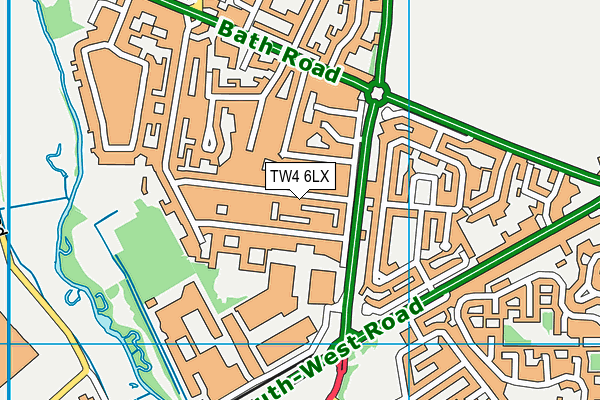 TW4 6LX map - OS VectorMap District (Ordnance Survey)