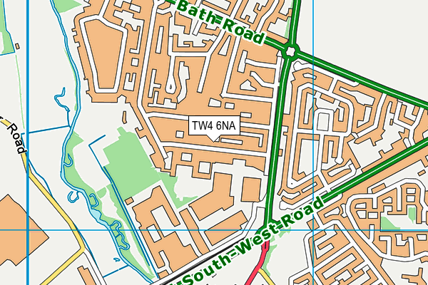 TW4 6NA map - OS VectorMap District (Ordnance Survey)