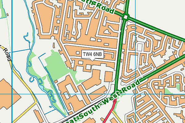 TW4 6NB map - OS VectorMap District (Ordnance Survey)