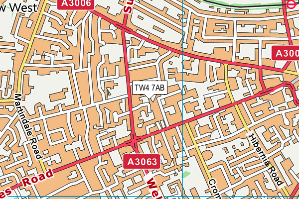 TW4 7AB map - OS VectorMap District (Ordnance Survey)