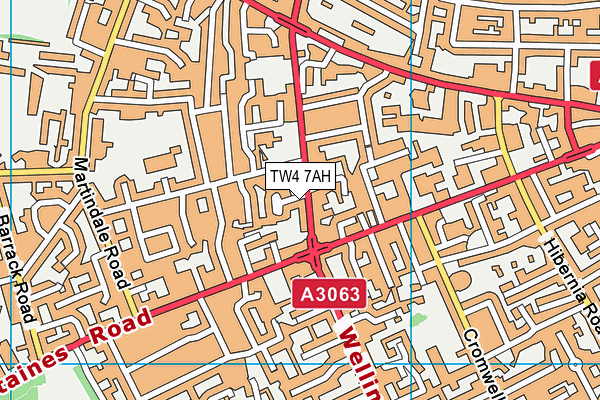 TW4 7AH map - OS VectorMap District (Ordnance Survey)