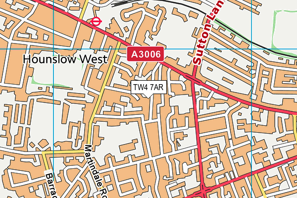 TW4 7AR map - OS VectorMap District (Ordnance Survey)