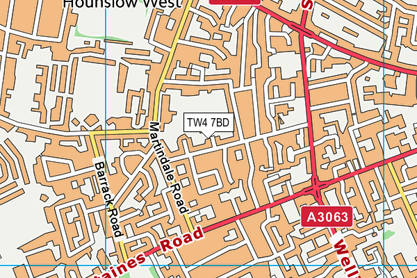 Hounslow Heath Junior School map (TW4 7BD) - OS VectorMap District (Ordnance Survey)