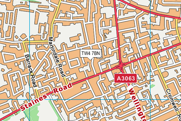 TW4 7BN map - OS VectorMap District (Ordnance Survey)