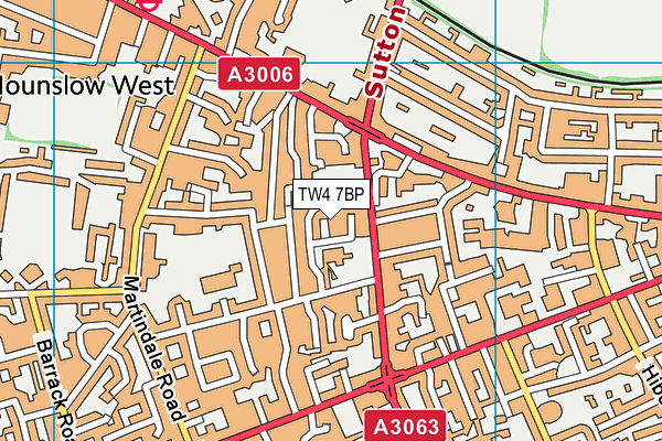 TW4 7BP map - OS VectorMap District (Ordnance Survey)