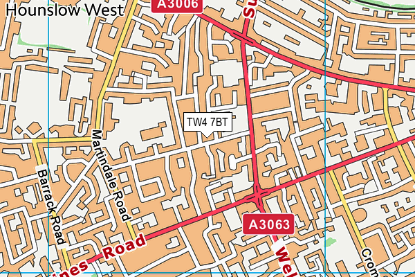 TW4 7BT map - OS VectorMap District (Ordnance Survey)