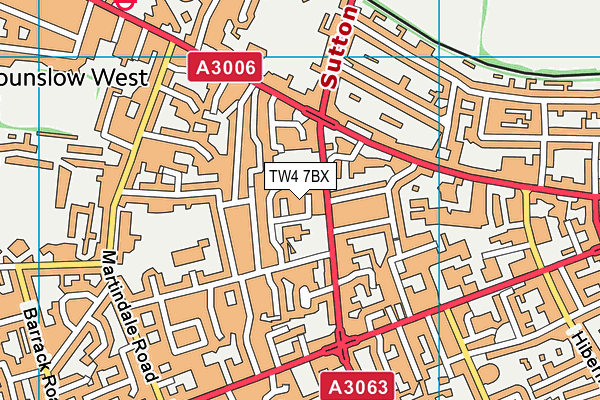 TW4 7BX map - OS VectorMap District (Ordnance Survey)