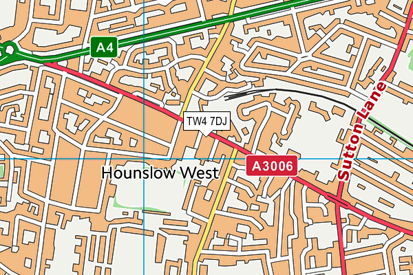 TW4 7DJ map - OS VectorMap District (Ordnance Survey)