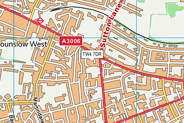 TW4 7DR map - OS VectorMap District (Ordnance Survey)