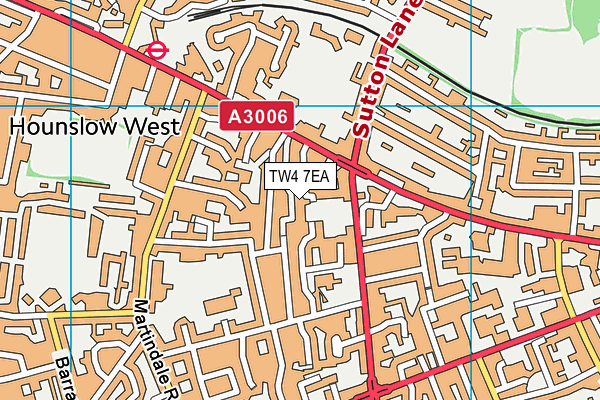 TW4 7EA map - OS VectorMap District (Ordnance Survey)