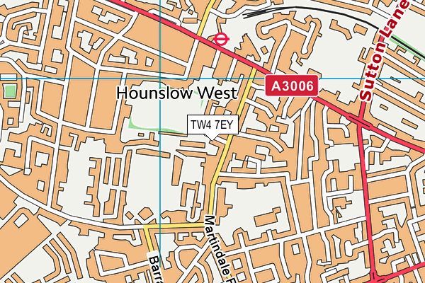 TW4 7EY map - OS VectorMap District (Ordnance Survey)