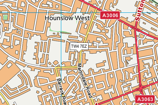 TW4 7EZ map - OS VectorMap District (Ordnance Survey)