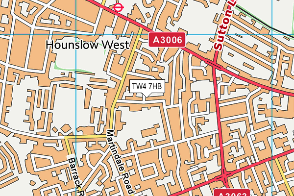 TW4 7HB map - OS VectorMap District (Ordnance Survey)