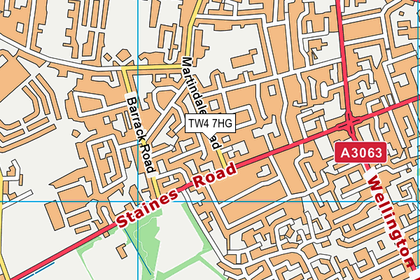TW4 7HG map - OS VectorMap District (Ordnance Survey)
