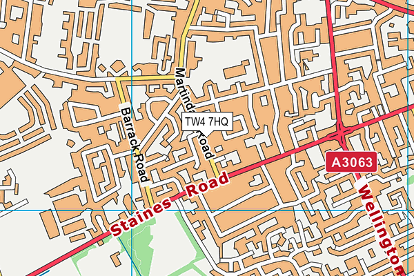 TW4 7HQ map - OS VectorMap District (Ordnance Survey)