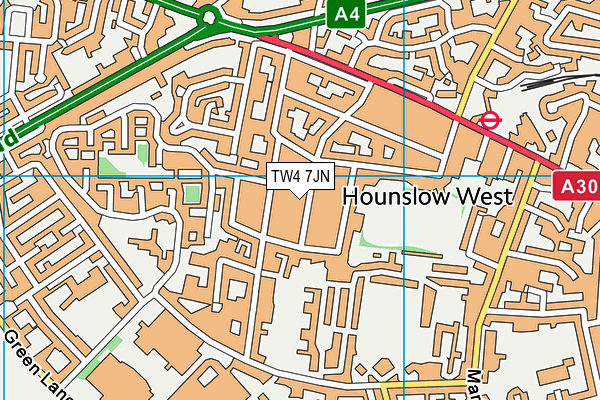 TW4 7JN map - OS VectorMap District (Ordnance Survey)