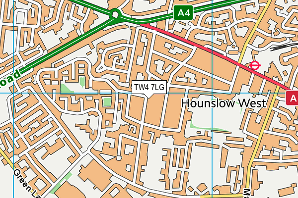 TW4 7LG map - OS VectorMap District (Ordnance Survey)