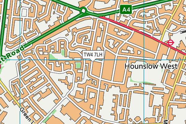 TW4 7LH map - OS VectorMap District (Ordnance Survey)