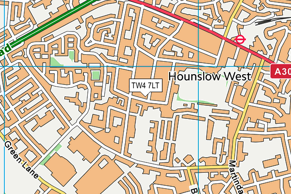 TW4 7LT map - OS VectorMap District (Ordnance Survey)