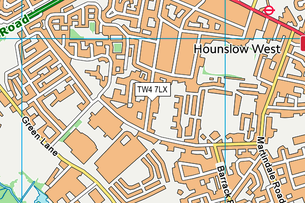 TW4 7LX map - OS VectorMap District (Ordnance Survey)