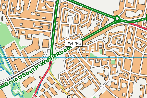 TW4 7NG map - OS VectorMap District (Ordnance Survey)