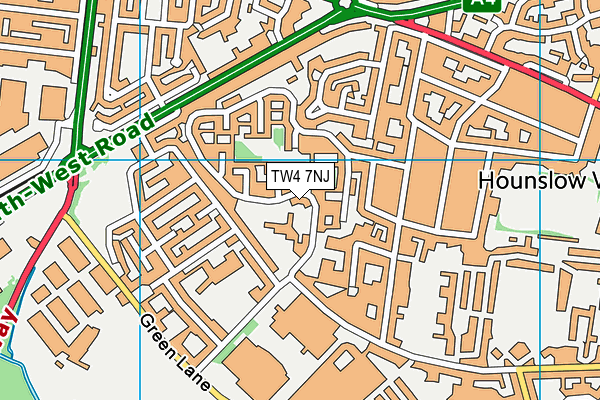 TW4 7NJ map - OS VectorMap District (Ordnance Survey)
