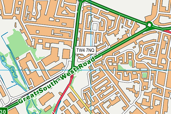 TW4 7NQ map - OS VectorMap District (Ordnance Survey)