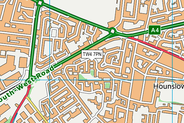 TW4 7PN map - OS VectorMap District (Ordnance Survey)