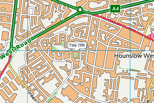 TW4 7PR map - OS VectorMap District (Ordnance Survey)