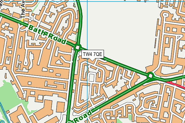 TW4 7QE map - OS VectorMap District (Ordnance Survey)