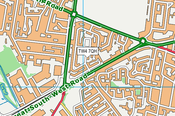 TW4 7QH map - OS VectorMap District (Ordnance Survey)