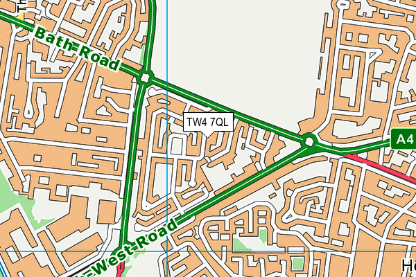 TW4 7QL map - OS VectorMap District (Ordnance Survey)
