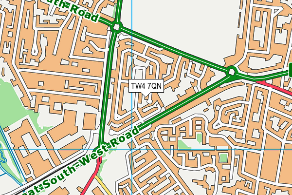 TW4 7QN map - OS VectorMap District (Ordnance Survey)
