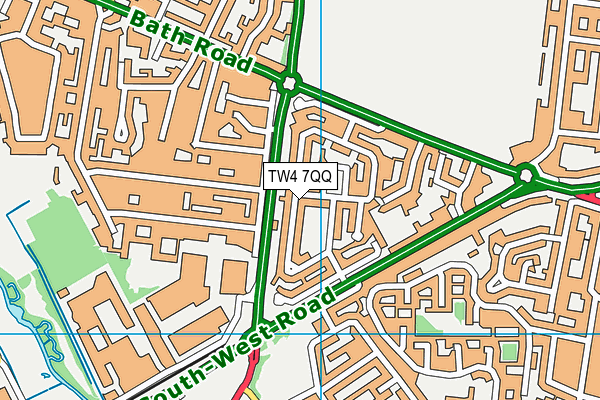 TW4 7QQ map - OS VectorMap District (Ordnance Survey)