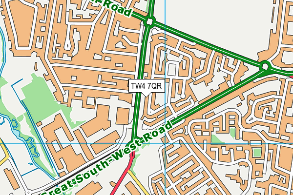 TW4 7QR map - OS VectorMap District (Ordnance Survey)