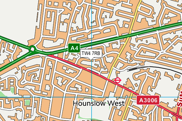 TW4 7RB map - OS VectorMap District (Ordnance Survey)