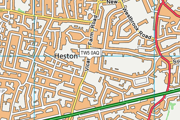 Edison Primary School map (TW5 0AQ) - OS VectorMap District (Ordnance Survey)