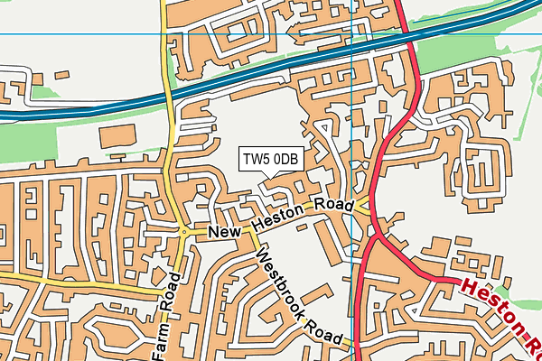 TW5 0DB map - OS VectorMap District (Ordnance Survey)