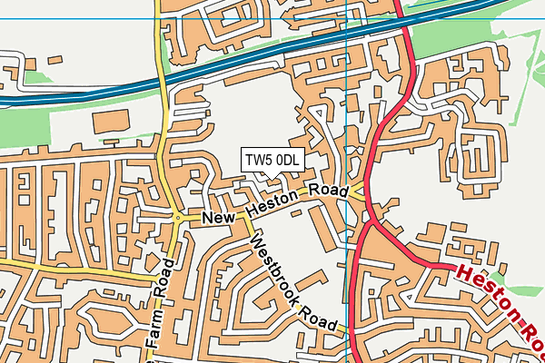 TW5 0DL map - OS VectorMap District (Ordnance Survey)