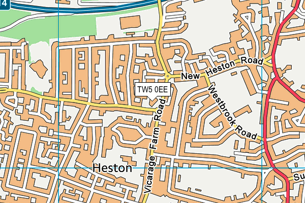 TW5 0EE map - OS VectorMap District (Ordnance Survey)