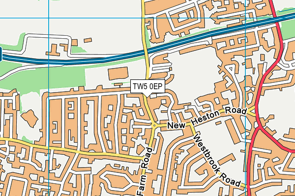 TW5 0EP map - OS VectorMap District (Ordnance Survey)